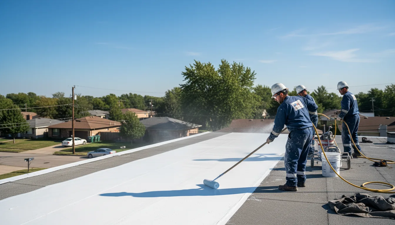 Commercial roof coating in Essex, IL near me